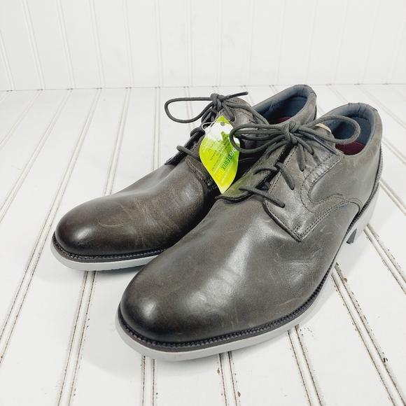 New Rockport TMDS Plain Toe Grey Leather Lace Up Oxfords C788 main image 5